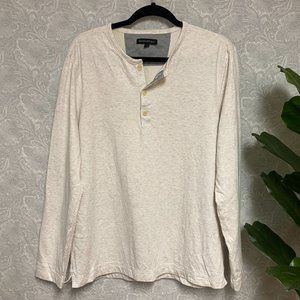 Banana Republic White Long Sleeve Henley